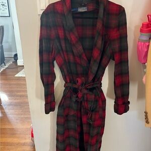 Pendleton Red and Black Plaid Women's Robe